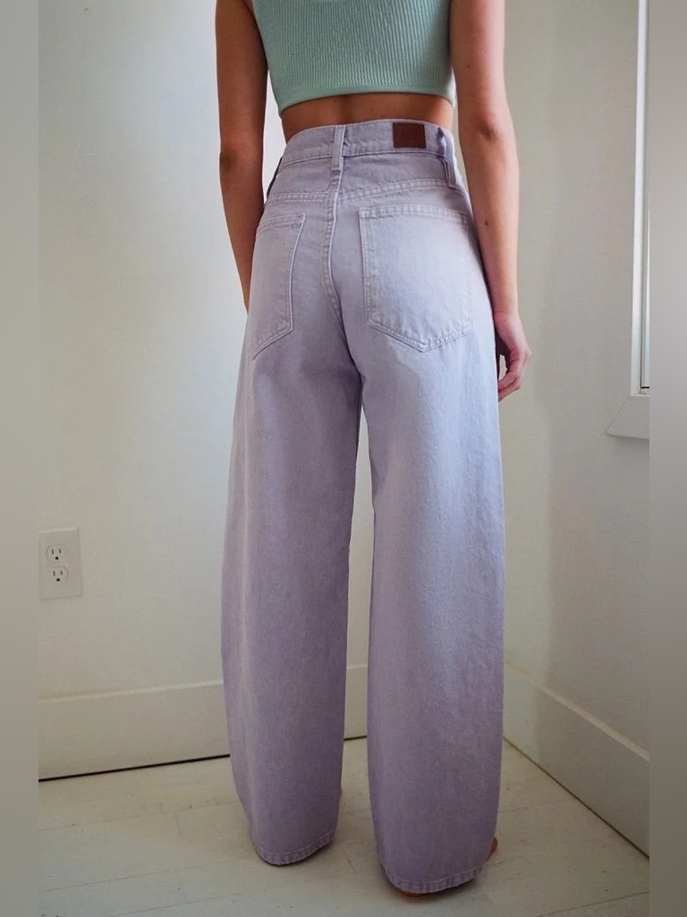 BDG Urban Outfitters Rih High Rise Extreme Baggy Lavender Denim Jeans 26 - Picture 2 of 7